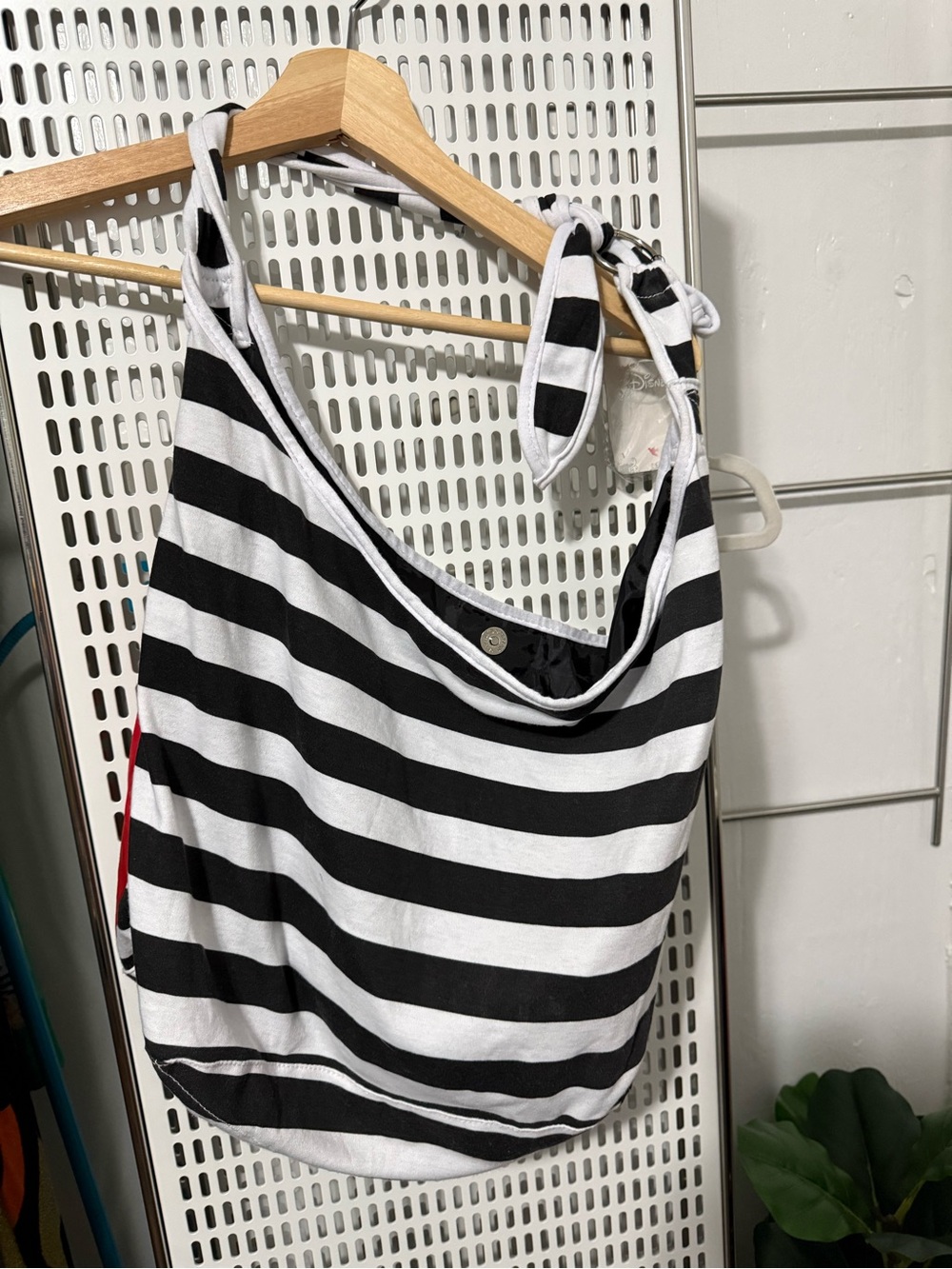 Disney Ariel Black & White Striped Shoulder Bag with Red Graphic - Picture 8 of 8